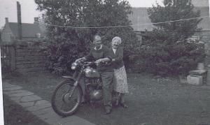 Our first BSA C15 T, taken in 1962-3